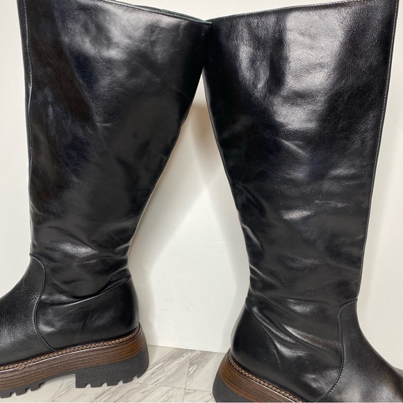 Free People Rhodes Chunky Platform Black Tall Boot 10 - Picture 9 of 15